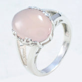 Liyana Pink Solitaire Ring with Elegant Rose Quartz
